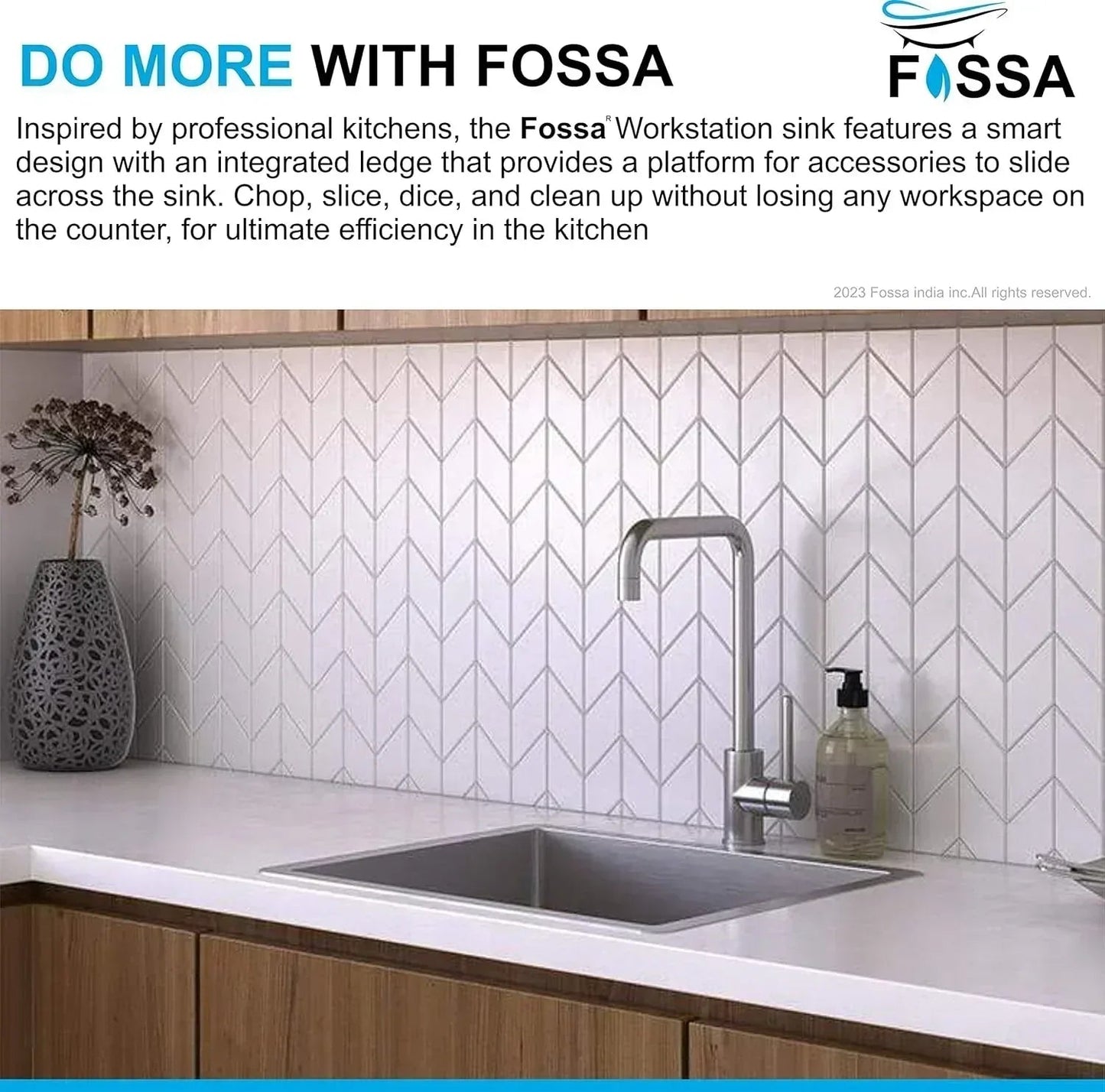 Premium Handmade  (18 x 18 x 9) Inch Stainless Steel Single Bowl Silver  Kitchen Sink